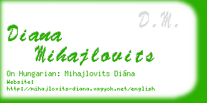 diana mihajlovits business card